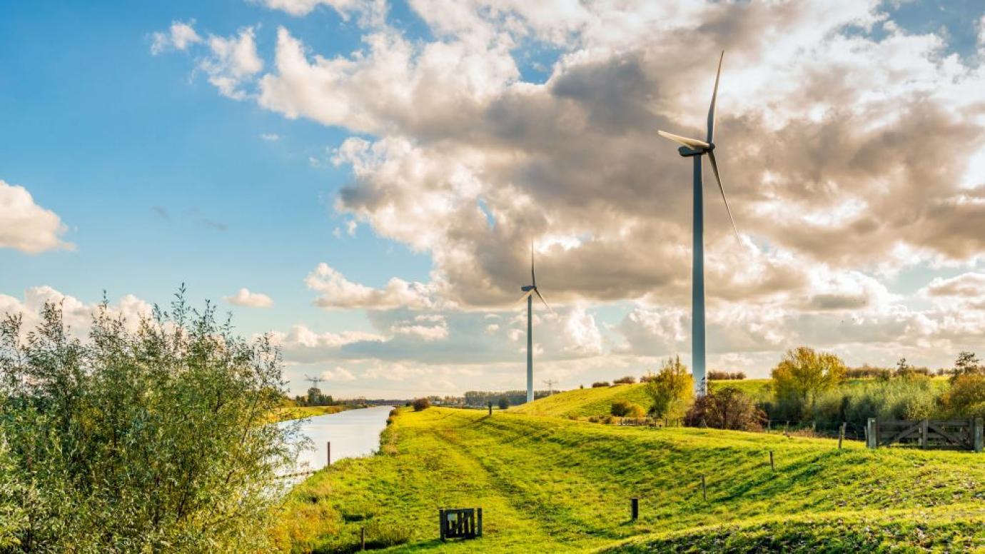 Turbines and a field