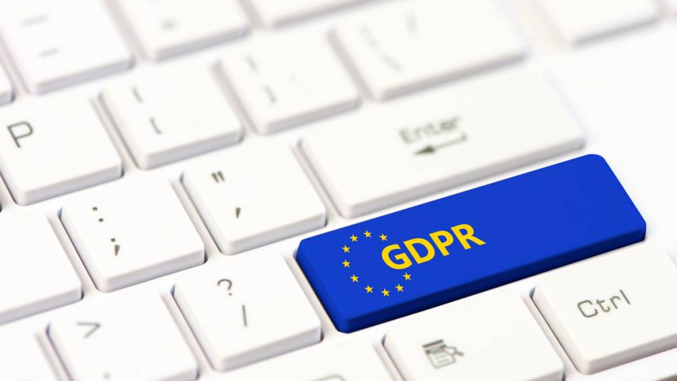 Keyboard with GDPR label