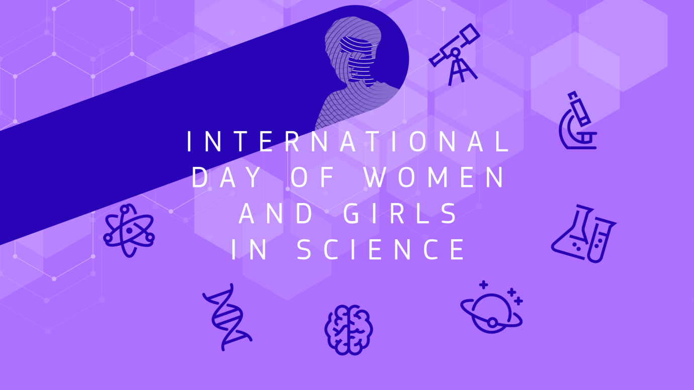 International Day of Women and Girls in Science 2023 - Illustration with various icons related to science