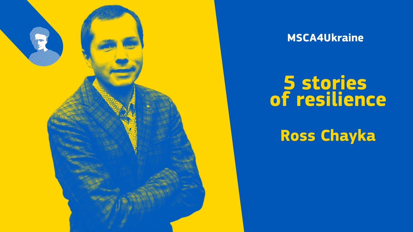 Portrait of MSCA4Ukraine fellow Ross Chayka