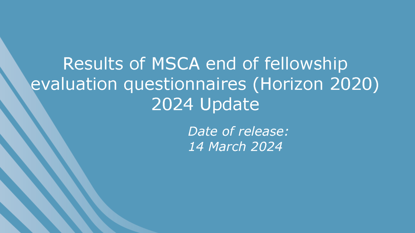 cover of results of MSCA end of fellowship evaluation questionnaires