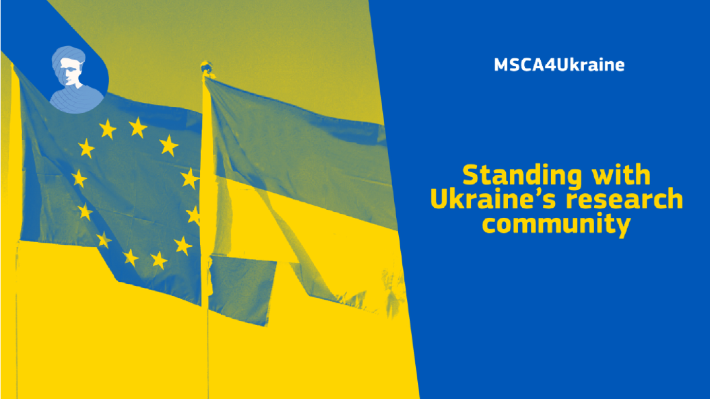 flag of EU and Ukraine